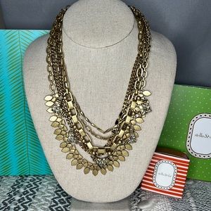 Stella & Dot gold statement 5-in-1 necklace